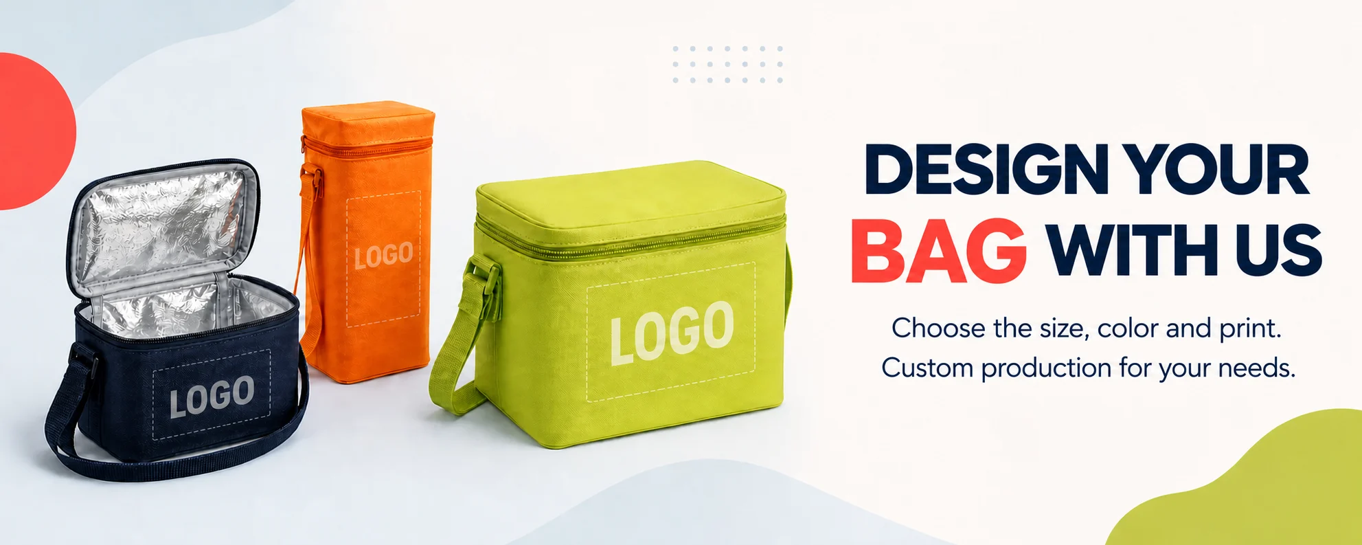 Custom logo printed promotional thermal bags